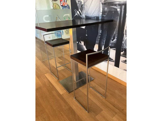 Rvs barkruk (4x) + tafels (3x) - afbeelding 14 van  22