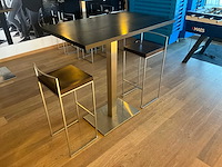 Rvs barkruk (4x) + tafels (3x) - afbeelding 12 van  22