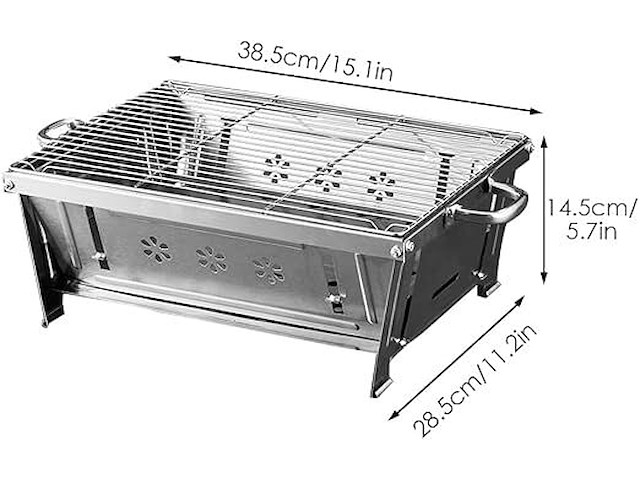 Rvs bbq opvouwbaar - afbeelding 2 van  3