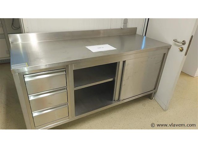 Rvs bureau - afbeelding 1 van  1