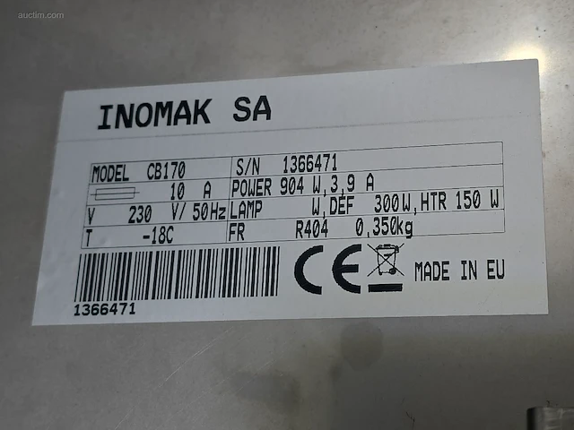 Rvs diepvriezer inomac cb180 - afbeelding 4 van  5