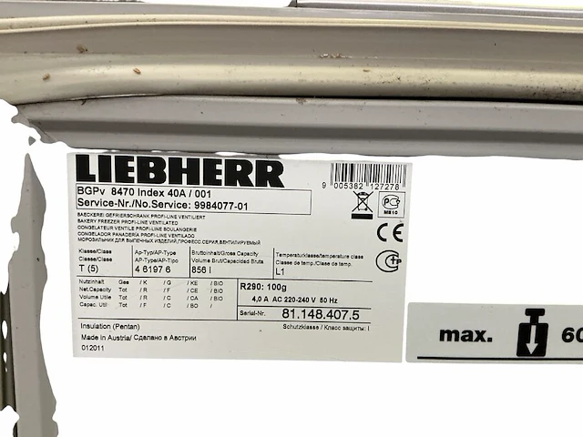 Rvs diepvriezer liebherr profiline 80x98x212 cm - afbeelding 5 van  14