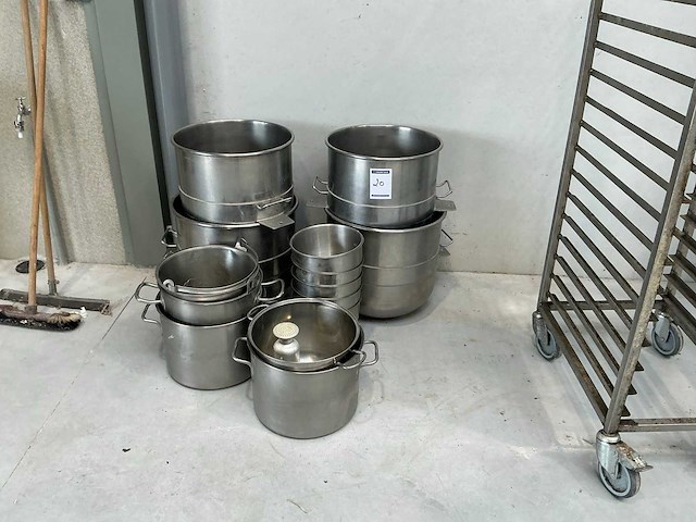 Rvs diverse potten (15x) - afbeelding 1 van  3