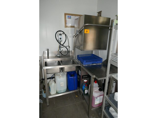 Rvs doorschuifvaatwasser ggmgastro - afbeelding 1 van  5