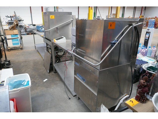 Rvs doorschuifvaatwasser met afvoertafel dihr - afbeelding 1 van  8