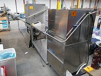 Rvs doorschuifvaatwasser met afvoertafel dihr - afbeelding 1 van  8