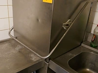 Rvs doorschuifvaatwasser met spoeltafel en spoelkraan en bodemschap sanmac - afbeelding 2 van  6