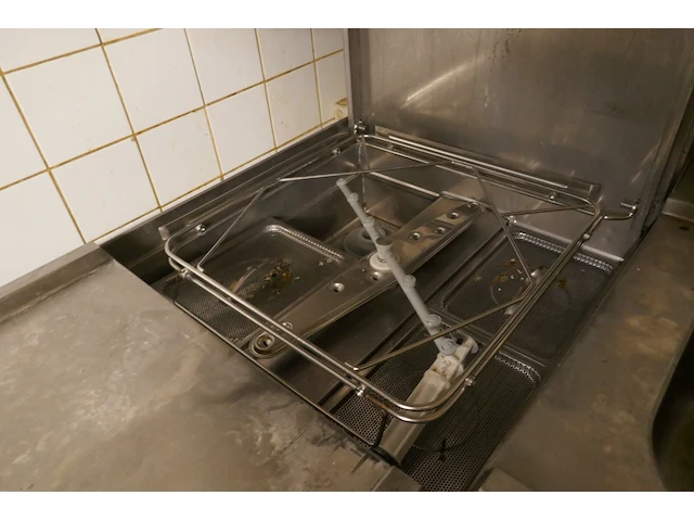 Rvs doorschuifvaatwasser met spoeltafel en spoelkraan en bodemschap sanmac - afbeelding 3 van  6