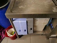 Rvs doorschuifvaatwasser met spoeltafel en spoelkraan en bodemschap sanmac - afbeelding 4 van  6