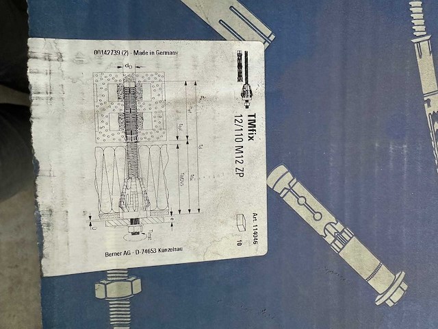Rvs draadstangen chemische verankeringberner - various contractor materials - afbeelding 2 van  2