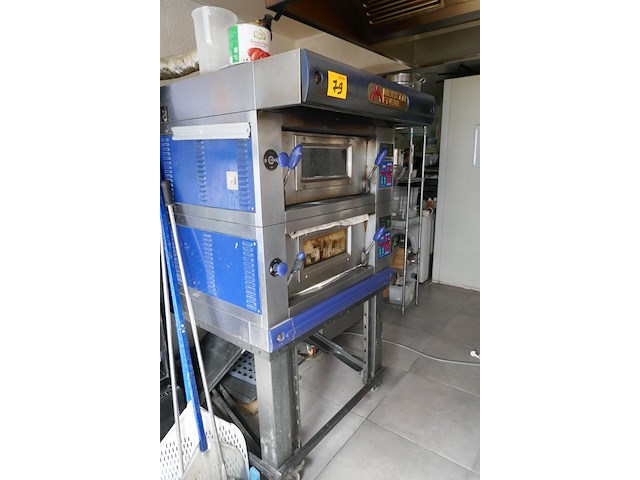 Rvs dubbele pizzaoven met onderstel moretti forni - afbeelding 1 van  5