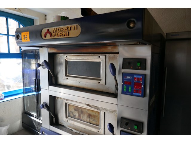 Rvs dubbele pizzaoven met onderstel moretti forni - afbeelding 2 van  5