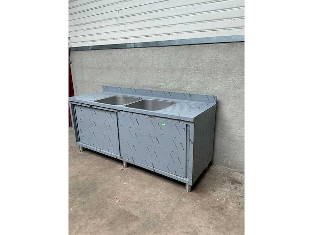 Rvs dubbele spoeltafel - afbeelding 3 van  5