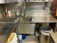 Rvs dubbele spoeltafel - afbeelding 1 van  4