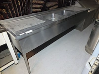 Rvs dubbele spoeltafel