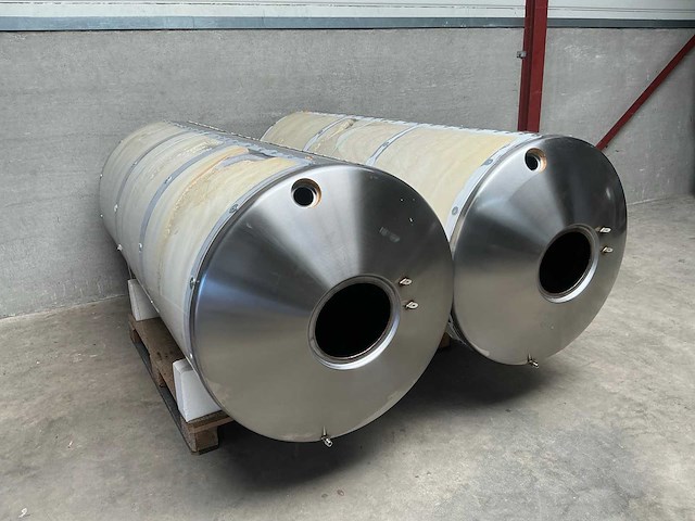 Rvs dubbelwandige tank (2x) - afbeelding 1 van  2