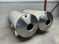 Rvs dubbelwandige tank (2x) - afbeelding 1 van  2