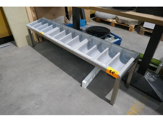 Rvs frame voor couvertbakken + couvertbakken - afbeelding 1 van  4