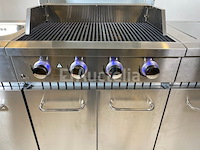 Rvs gasbarbecue keuken - 4 branders met zijbrander - afbeelding 6 van  8