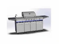 Rvs gasbarbecue keuken - 4 branders met zijbrander - afbeelding 8 van  8