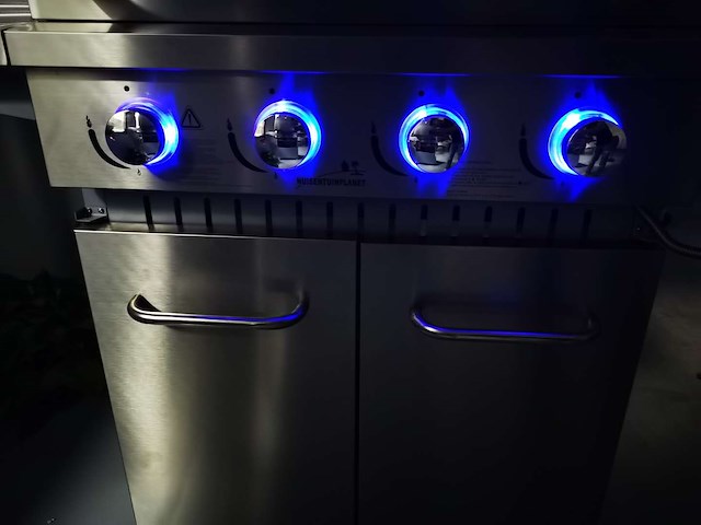 Rvs gasbarbecue keuken - 4 branders met zijbrander - afbeelding 1 van  8