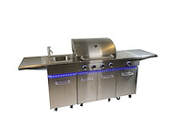 Rvs gasbarbecue keuken - 4 branders met zijbrander - afbeelding 1 van  8