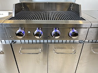 Rvs gasbarbecue keuken - 4 branders met zijbrander - afbeelding 5 van  8