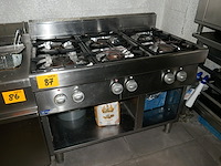 Rvs gasfornuis met 6 bekkens modular - afbeelding 1 van  4