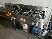 Rvs gasfornuis met 6 bekkens modular - afbeelding 2 van  4