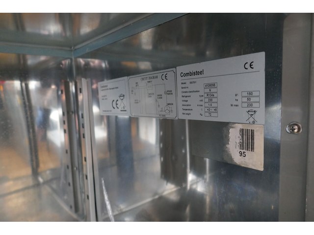 Rvs gekoelde werkbank 2-deurs combisteel - afbeelding 5 van  5