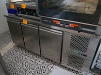 Rvs gekoelde werkbank met 3 deuren