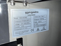 Rvs gekoelde werkbank met marmeren blad en saladebar - afbeelding 4 van  12