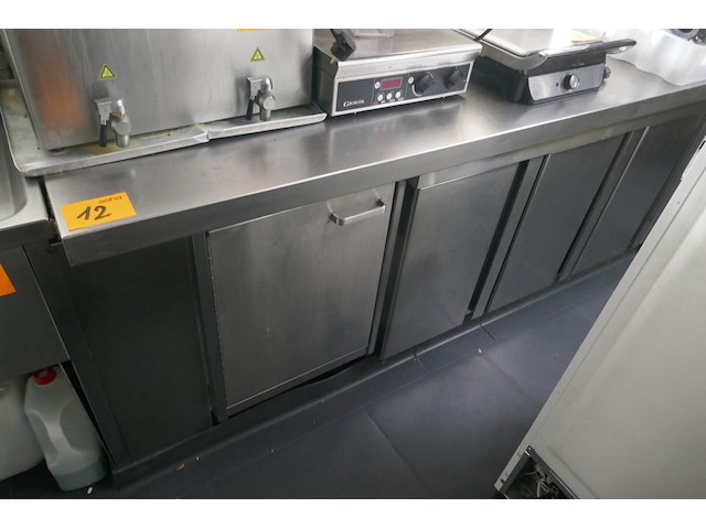 Rvs gekoelde werkbank + spoeltafel - afbeelding 2 van  6
