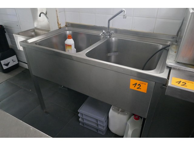 Rvs gekoelde werkbank + spoeltafel - afbeelding 3 van  6