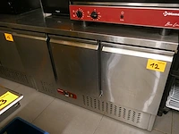 Rvs gekoelde werktafel diamond