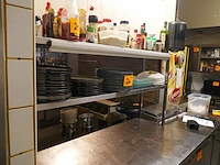 Rvs gekoelde werktafel met 3 deuren en opgebouwd chefrek atosa - afbeelding 4 van  7