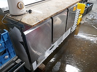 Rvs gekoelde werktafel met marmeren blad en saladette - afbeelding 1 van  5