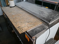 Rvs gekoelde werktafel met marmeren blad en saladette - afbeelding 3 van  5