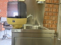 Rvs handwasbak + papier en zeepdispenser - afbeelding 1 van  6