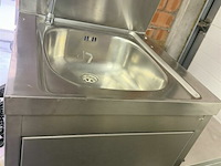 Rvs handwasbak + papier en zeepdispenser - afbeelding 4 van  6