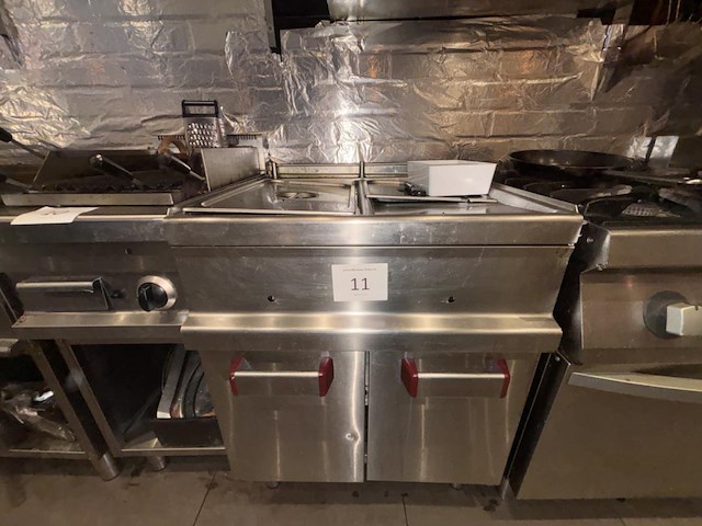 Rvs horeca gas friteuse diamond - afbeelding 1 van  4