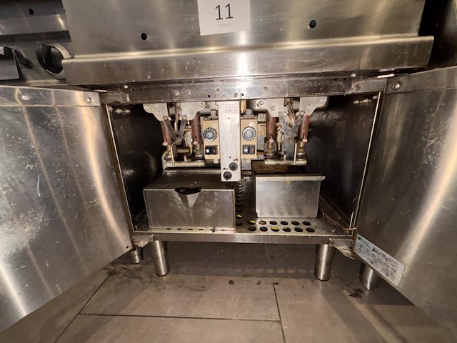 Rvs horeca gas friteuse diamond - afbeelding 3 van  4