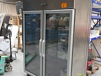 Rvs horeca vrieskast met dubbele glazen deuren tecnodom spa