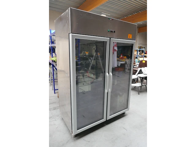 Rvs horeca vrieskast met dubbele glazen deuren tecnodom spa - afbeelding 2 van  6