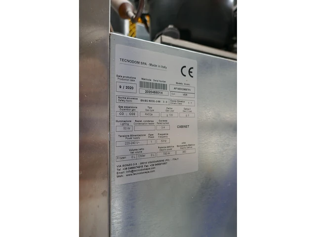 Rvs horeca vrieskast met dubbele glazen deuren tecnodom spa - afbeelding 3 van  6