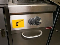 Rvs horecafriteuse + rvs wandbak voor frietjes diamond