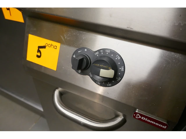 Rvs horecafriteuse + rvs wandbak voor frietjes diamond - afbeelding 3 van  6