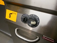 Rvs horecafriteuse + rvs wandbak voor frietjes diamond - afbeelding 3 van  6