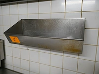 Rvs horecafriteuse + rvs wandbak voor frietjes diamond - afbeelding 5 van  6