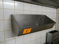Rvs horecafriteuse + rvs wandbak voor frietjes diamond - afbeelding 6 van  6